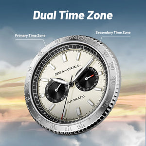 Reloj Hombre SEA-GULL 6177 – Panda Eye Pilot GMT