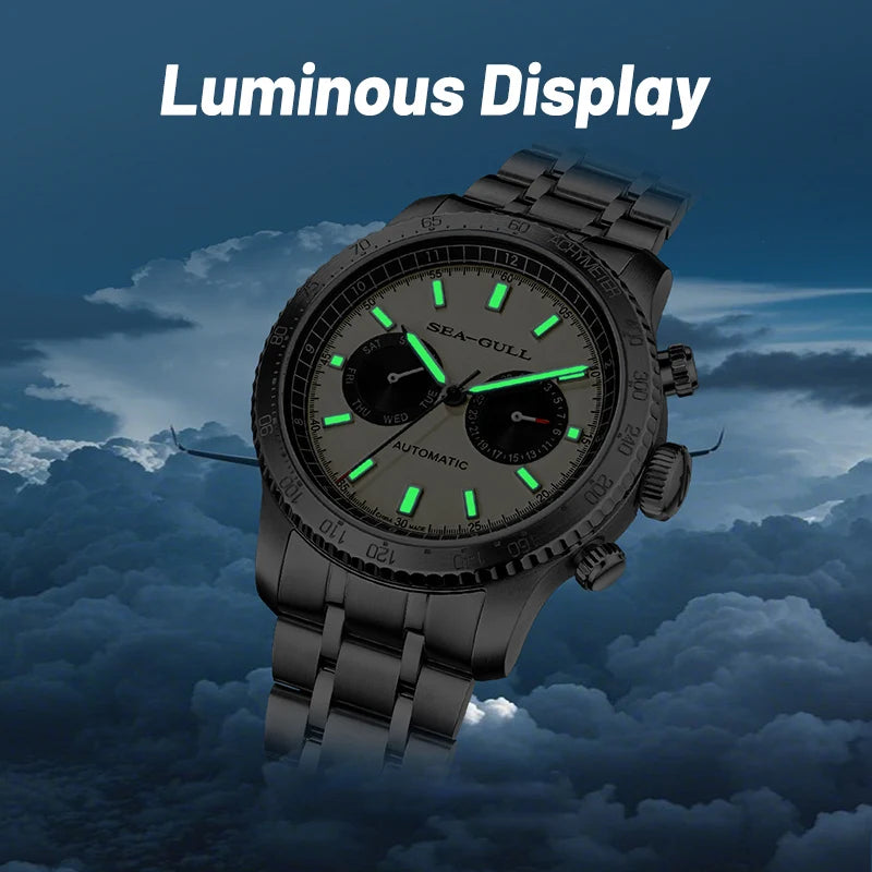 Reloj Hombre SEA-GULL 6177 – Panda Eye Pilot GMT
