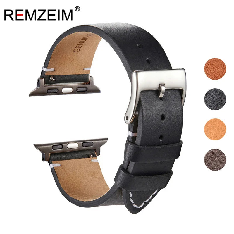 Correa de cuero REMZEIM Apple Watch