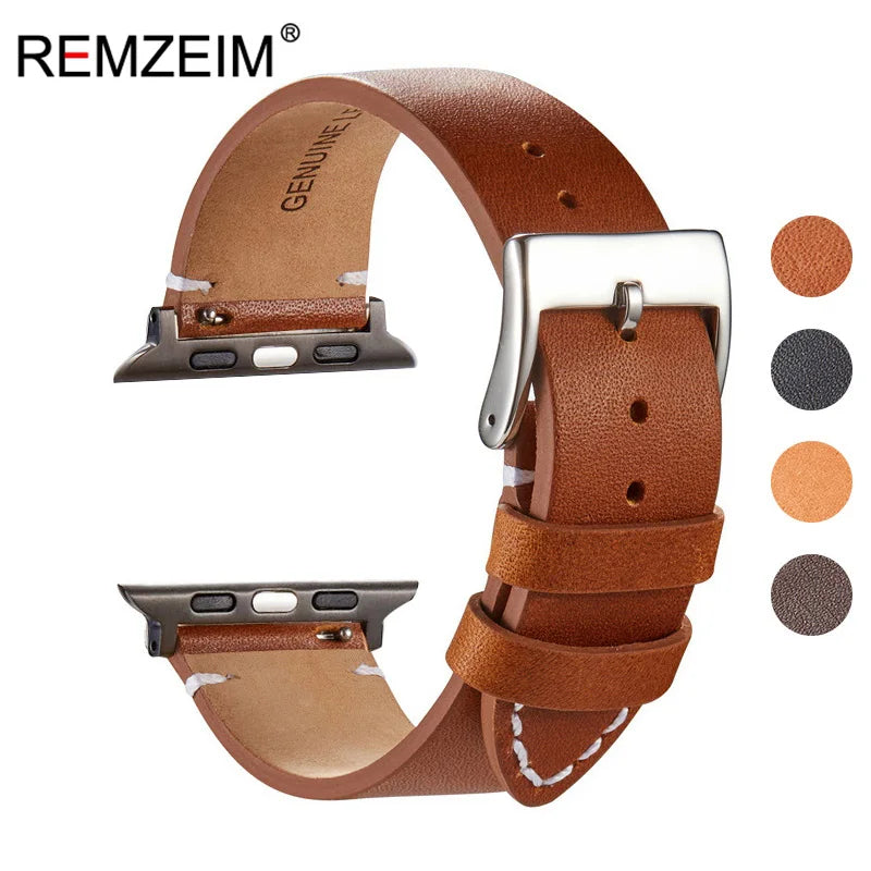 Correa de cuero REMZEIM Apple Watch