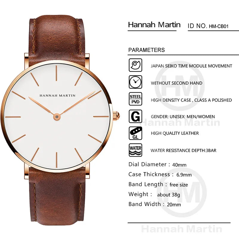 Reloj Hombre Japones Hannah Martin