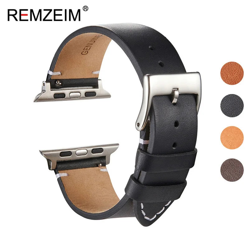 Correa de cuero REMZEIM Apple Watch