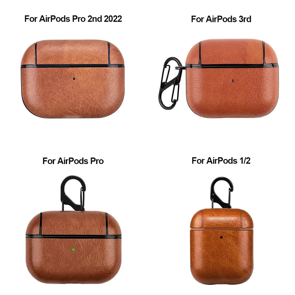 Funda protectora de cuero para AirPods