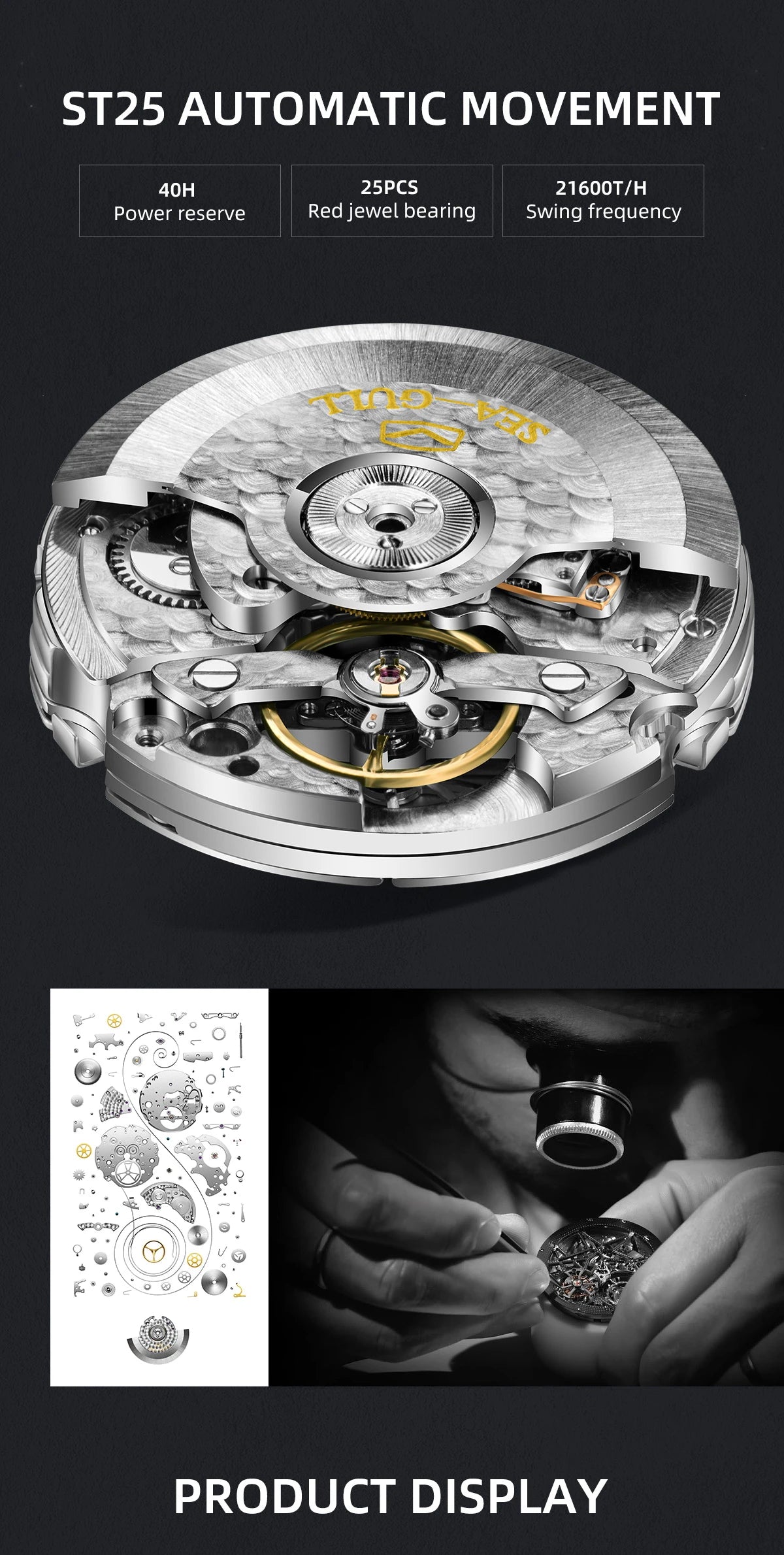 Reloj Hombre SEA-GULL M162S