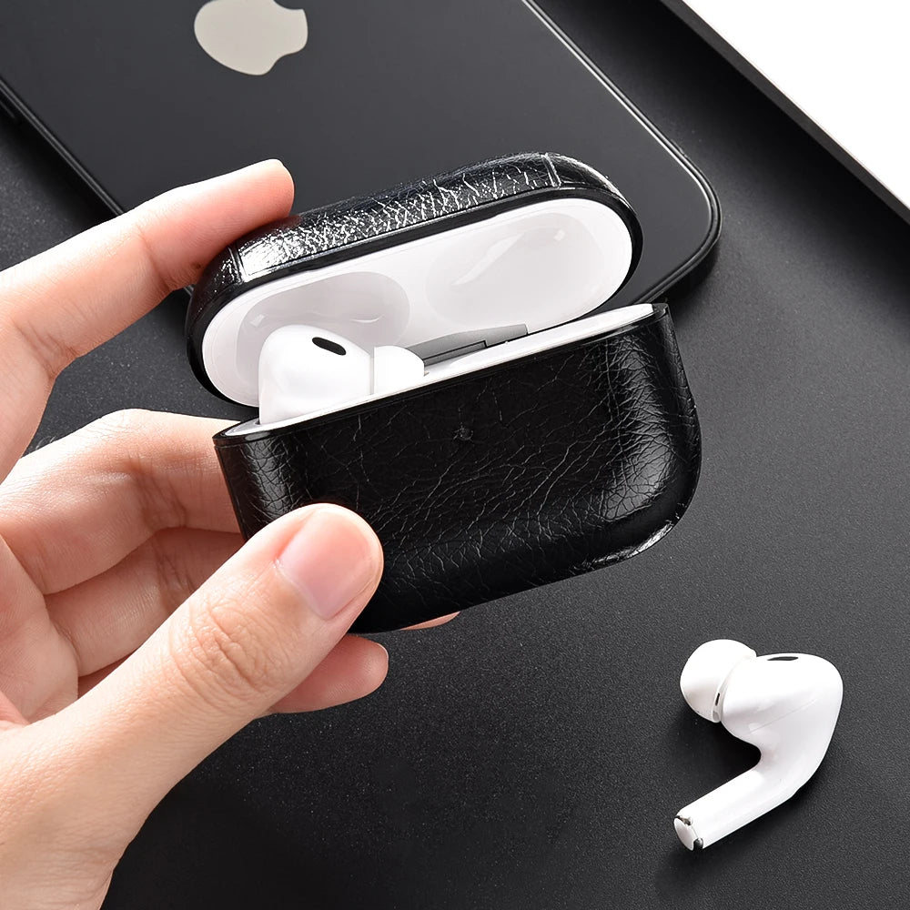 Funda protectora de cuero para AirPods