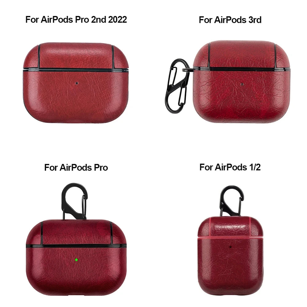 Funda protectora de cuero para AirPods