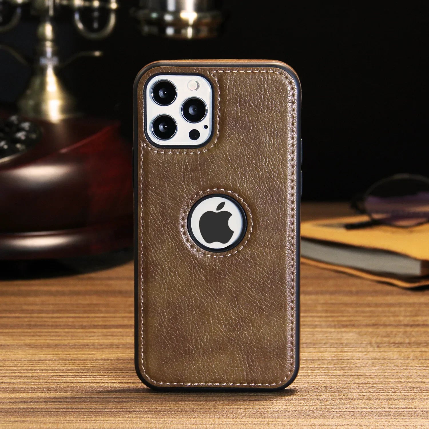 Funda de cuero vintage iPhone