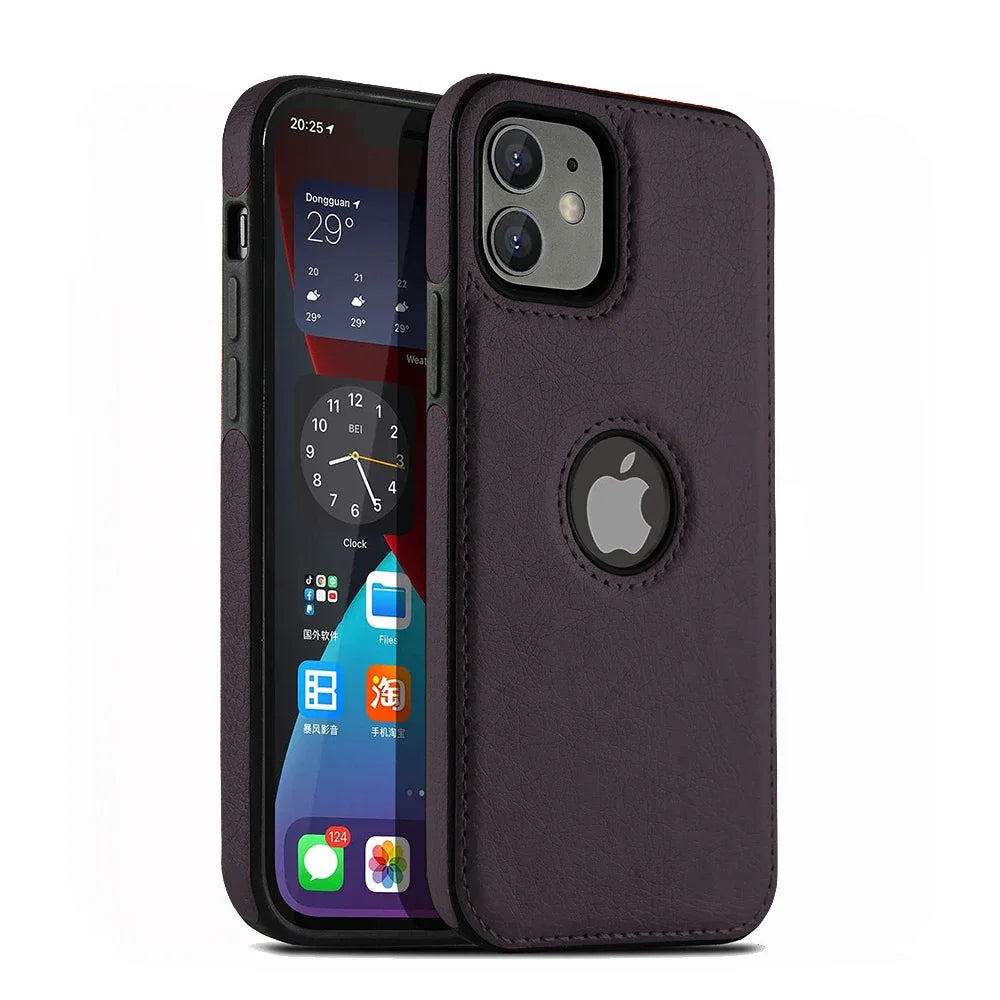 Funda de cuero vintage iPhone