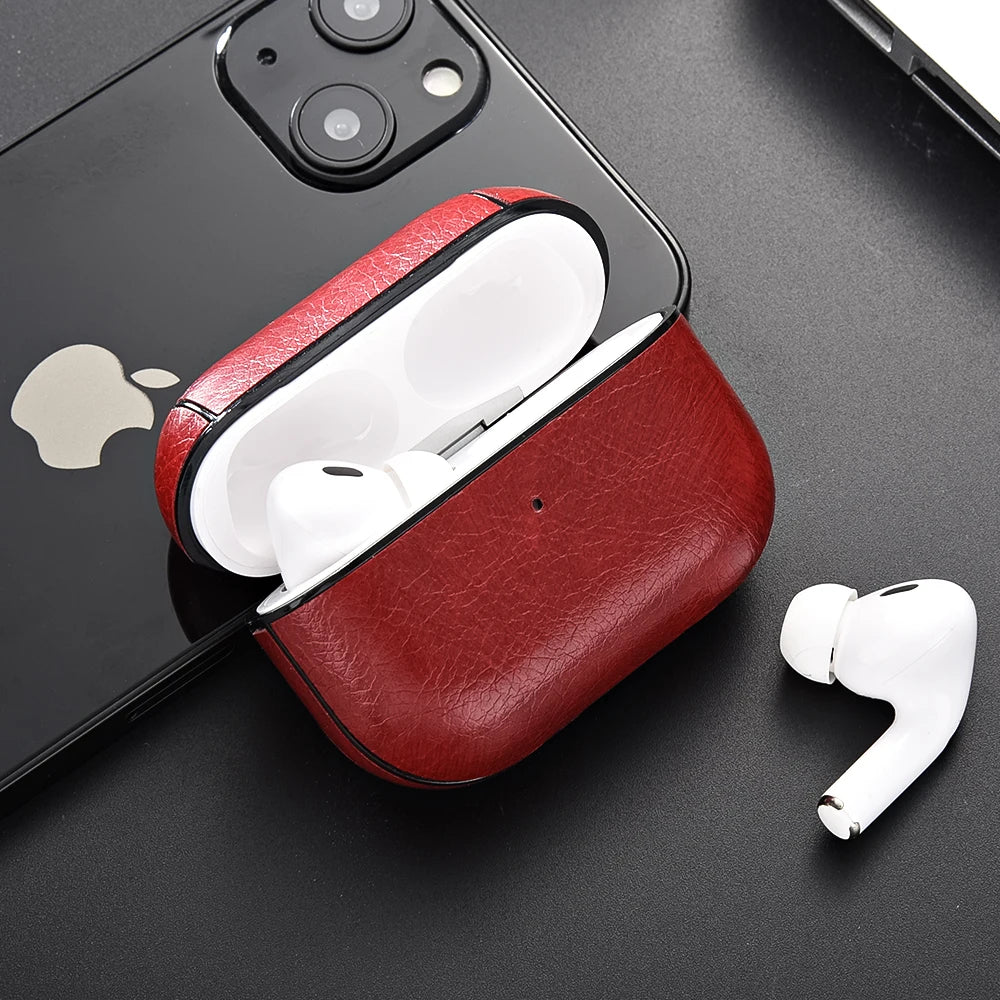 Funda protectora de cuero para AirPods